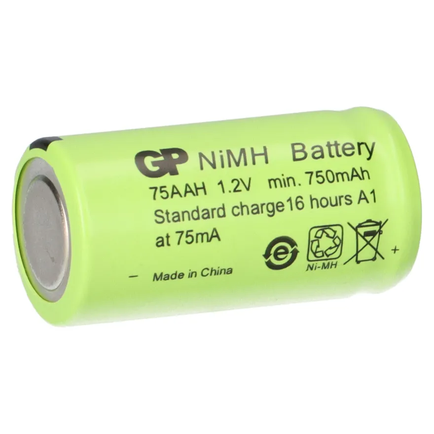 3 x GP GP75AAH Akku 2/3AA Mignon NiMH Akku 1,2V 750mAh