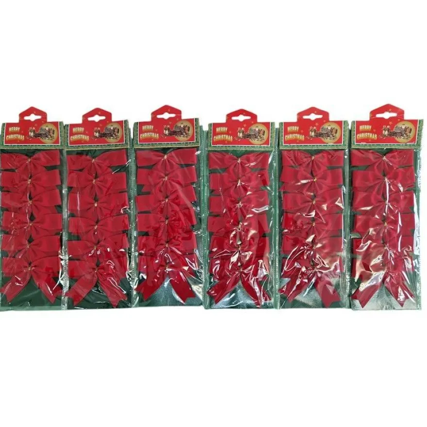 30X Große Schleifen Rote Bowknot Weihnachtsbaum Ornamente Weihnachtsdeko Xmas