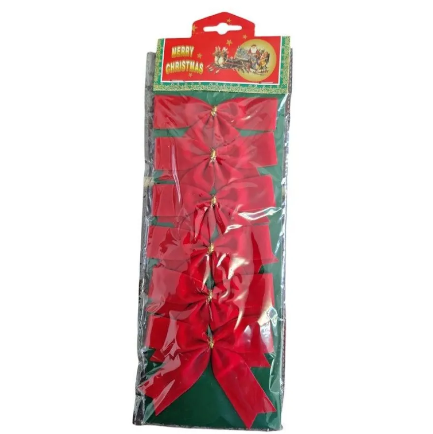 30X Große Schleifen Rote Bowknot Weihnachtsbaum Ornamente Weihnachtsdeko Xmas