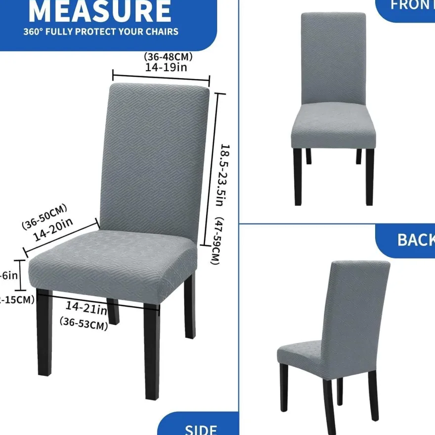 Xineage Stuhlhussen 2er Set, universale Stretch Hussen für Esszimmerstühle