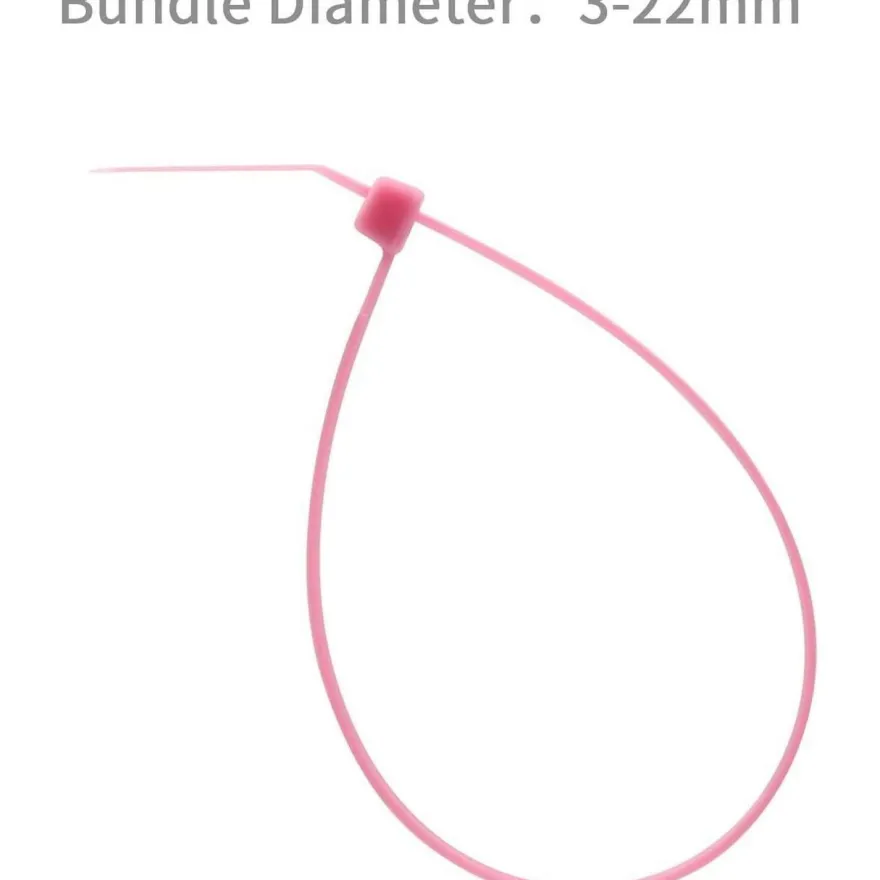 XINGO 1000 Stück Kabelbinder Rosa, 100mm x 2,5mm, 8,1 kg Zugfestigkeit, UV