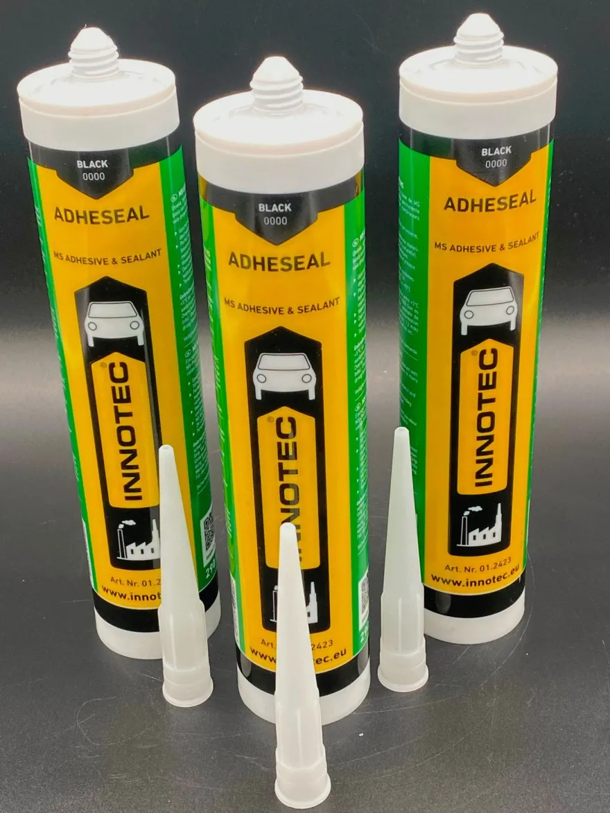 3x Innotec Adheseal schwarz 290ml Kartusche Klebe und Dichtmasse