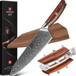 XINZUO Damaststahl Kochmesser 21cm Kiritsuke Chefmesser Gyuto Küchenmesser