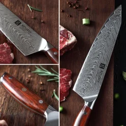 XINZUO Damaststahl Kochmesser 21cm Kiritsuke Chefmesser Gyuto Küchenmesser