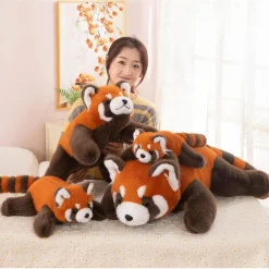 Xiyocadt Roter Panda Kuscheltier XXL Plüschtier 45cm, flauschig, als Kissen