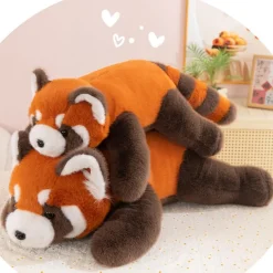Xiyocadt Roter Panda Kuscheltier XXL Plüschtier 45cm, flauschig, als Kissen