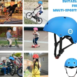 XJD Kinder Jugend Fahrradhelm Klassiker Mädchen Jungs Blau M 55-57cm