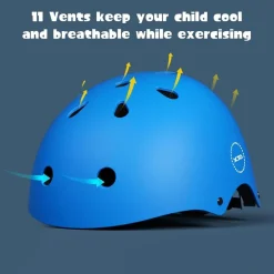 XJD Kinder Jugend Fahrradhelm Klassiker Mädchen Jungs Blau M 55-57cm