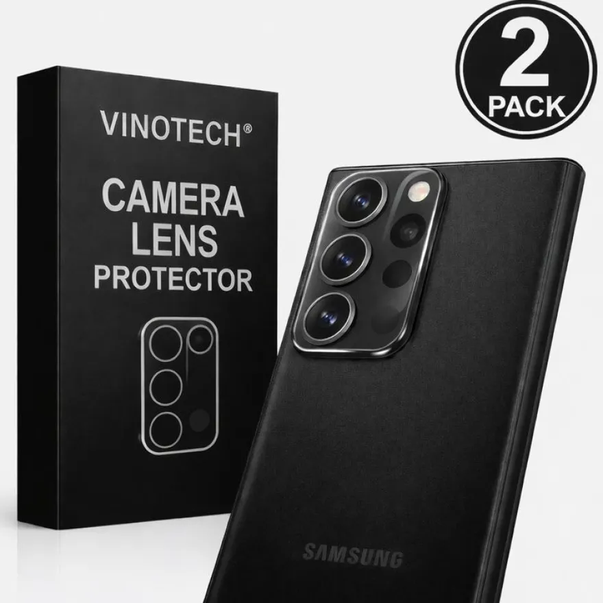 2x Kamera Schutz Glas Samsung Galaxy S24 S23 Ultra Kamera Panzerfolie VINOTECH®