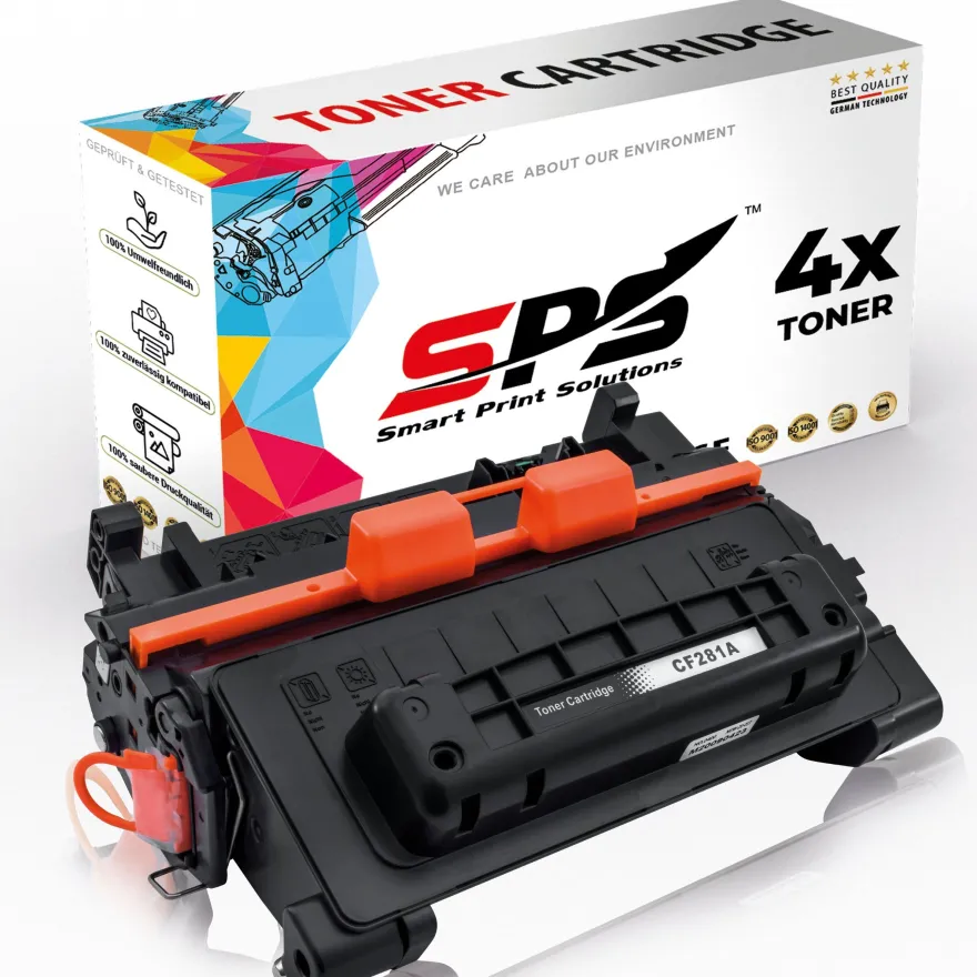 4x Kompatibel für HP Laserjet Enterprise M604N Toner 81A CF281A Schwarz