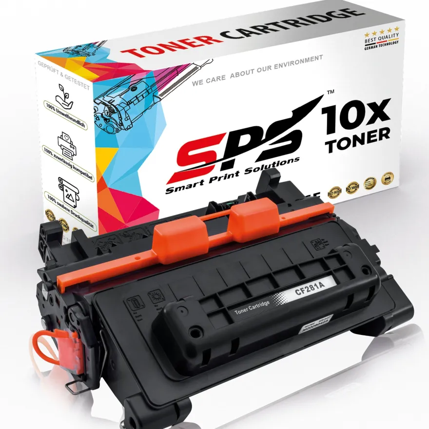 10x Kompatibel für HP Laserjet Enterprise M606 Toner 81A CF281A Schwarz