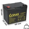 2x Kung Long U1-36NE AGM-Akkus 12V 36Ah (24V) – für Invacare Mistral