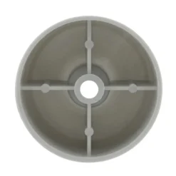 4 x Möbelfuß Ø 50mm h 30mm Kunststoff silber alufarbig rund Möbelgleiter Sessel