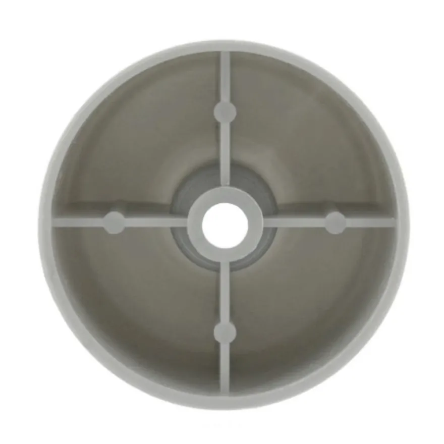 4 x Möbelfuß Ø 50mm h 30mm Kunststoff silber alufarbig rund Möbelgleiter Sessel