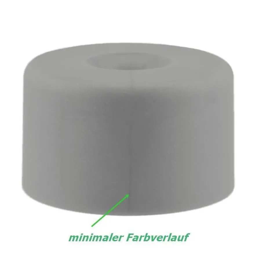 4 x Möbelfuß Ø 50mm h 30mm Kunststoff silber alufarbig rund Möbelgleiter Sessel