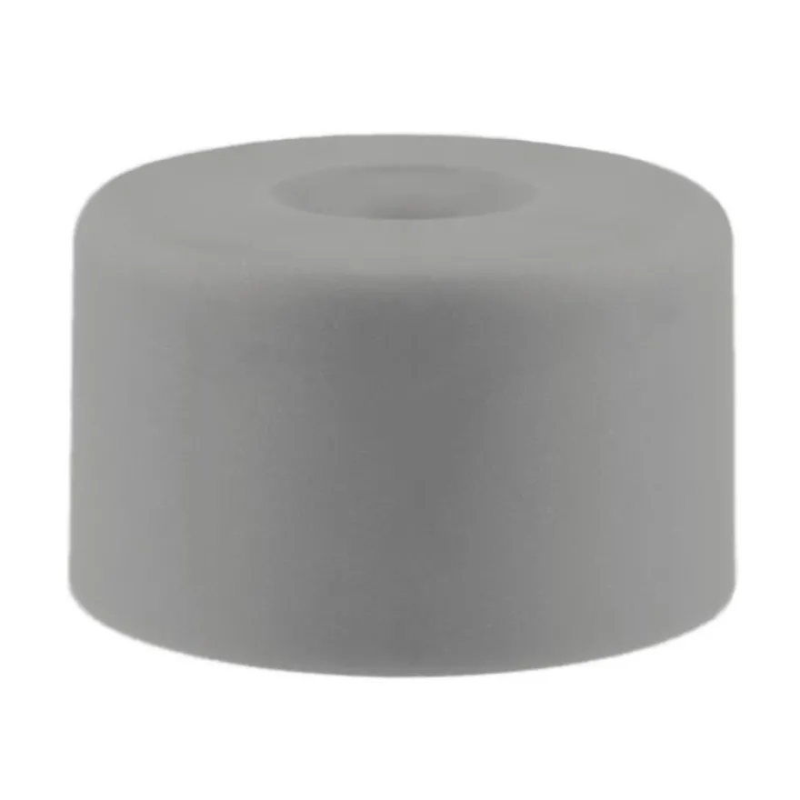 4 x Möbelfuß Ø 50mm h 30mm Kunststoff silber alufarbig rund Möbelgleiter Sessel