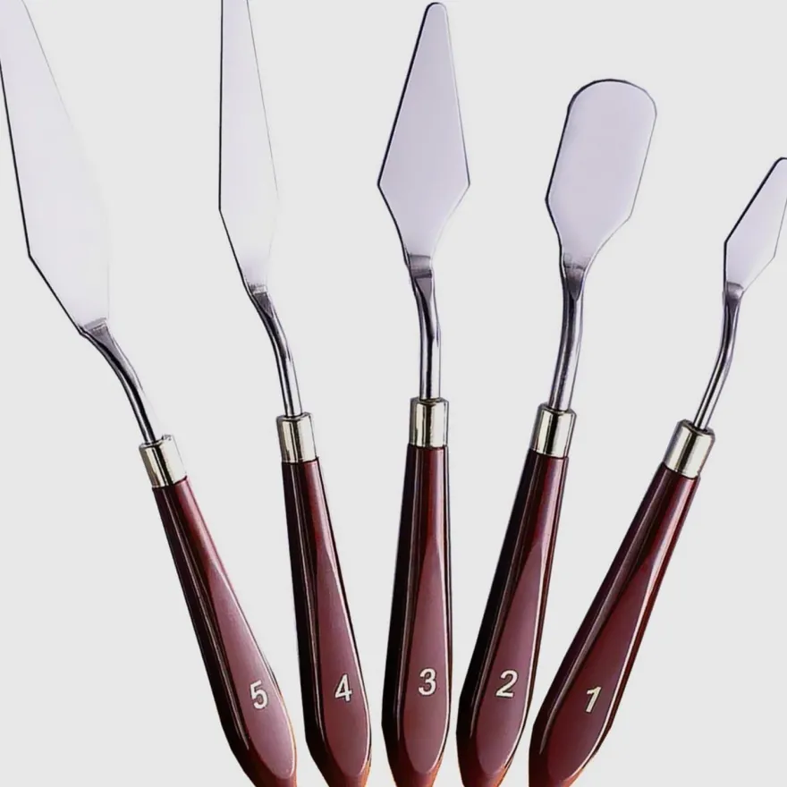Xmbygey Spachtel Set, 5 Stück Malmesser für Acrylfarben, Palettenmesser für