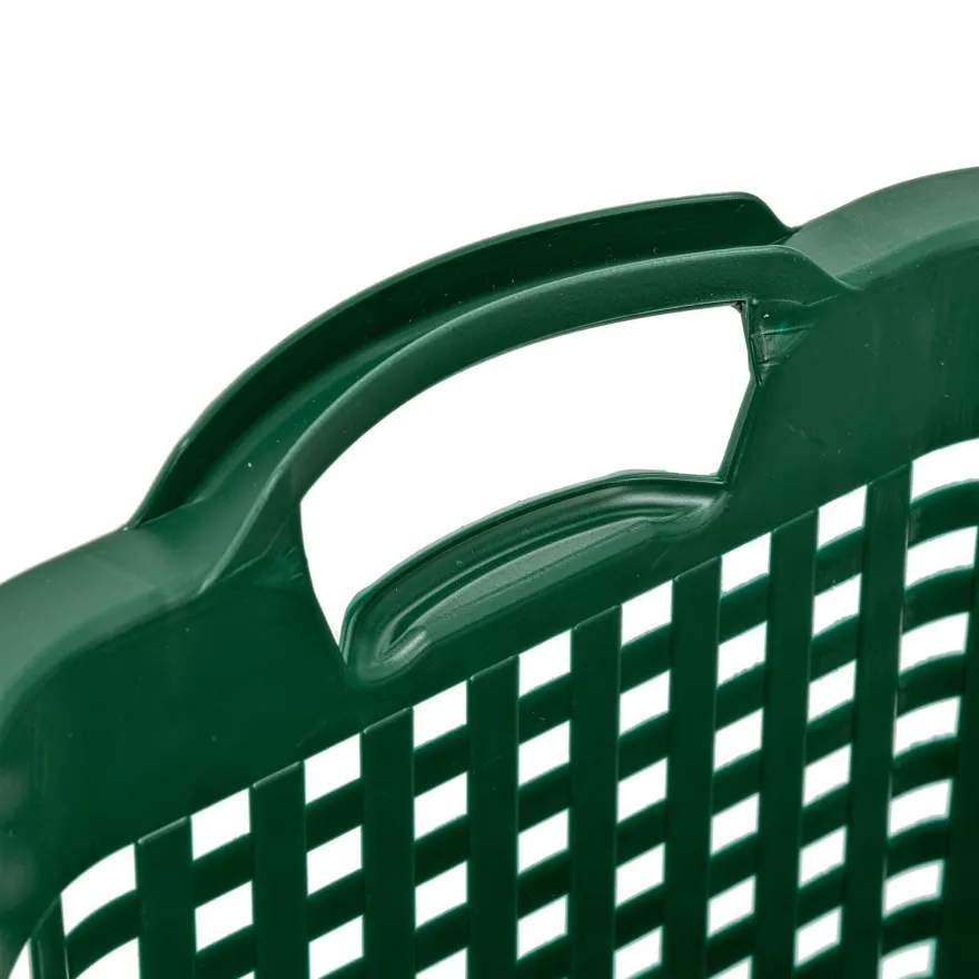 5x Obstkorb 25L grün Gartenkorb Gemüsekorb stapelbar Erntekorb Kartoffelkorb