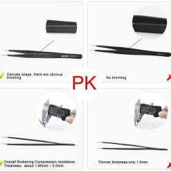 XOOL 10-teiliges Präzisions-Pinzetten-Set Antistatisch Edelstahl