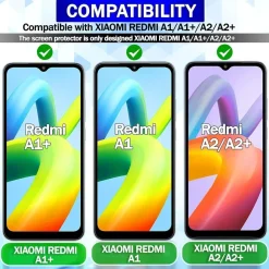 3x Panzerglas Schutz Xiaomi Redmi A1 A2 HD Folie 0,33mm