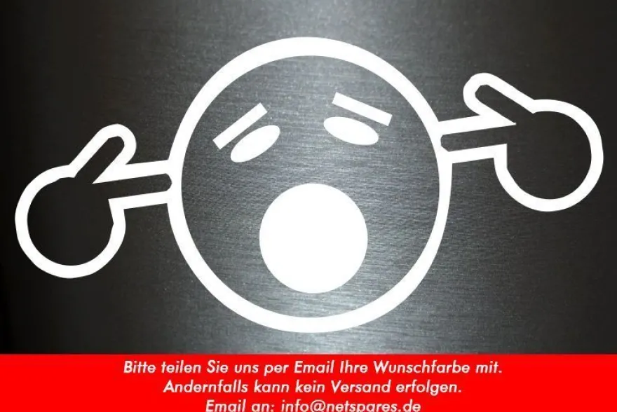 1 x 2 Plott Aufkleber Smiley Zu Laut Smile Loud Tuning Sticker Shocker Fun Gag
