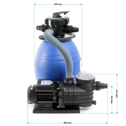XPOtool Sandfilteranlage 250W 26l Filtertank 10000l/h Pool Pumpe Filterpumpe