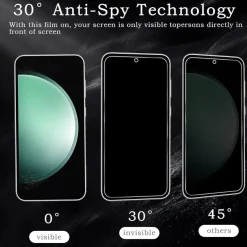2x Samsung Galaxy S23 FE Sichtschutz + Kameraschutz - Anti-Spy Folie 9H