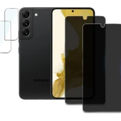 2x Samsung Galaxy S22 Plus Sichtschutz & Kameraschutz Anti-Spy Glas Folie