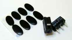2x Schalter L & R + 2 Set Gleitpad, Ersatz-Füße für Logitech M215, M310, M325
