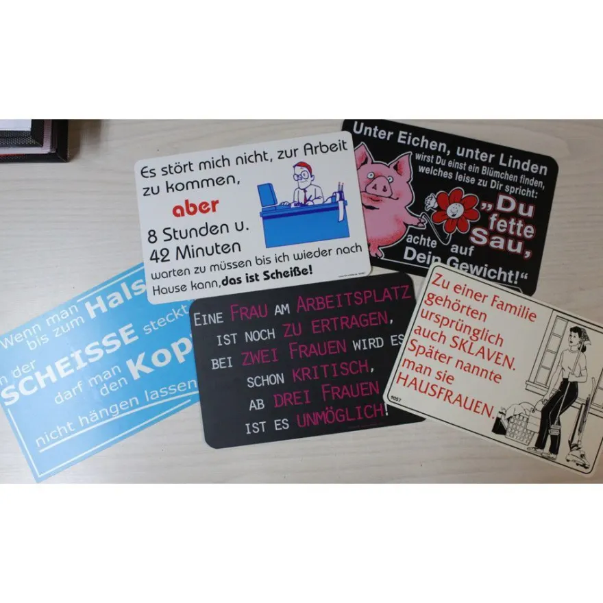 500 x Schild Spaßschilder versch. Groeßen Restposten Schilder - 125023/6