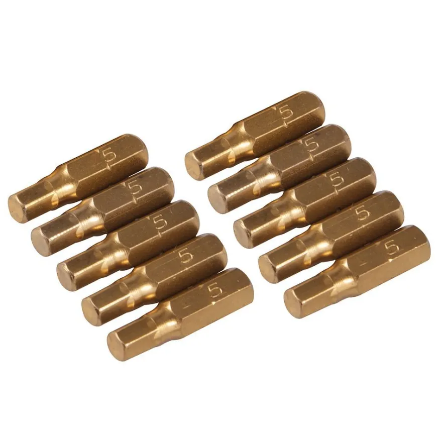 10 x Schraubendreher Gold Bits verschiedene Größen - Antrieb / Größe: