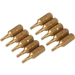 10 x Schraubendreher Gold Bits verschiedene Größen - Antrieb / Größe: