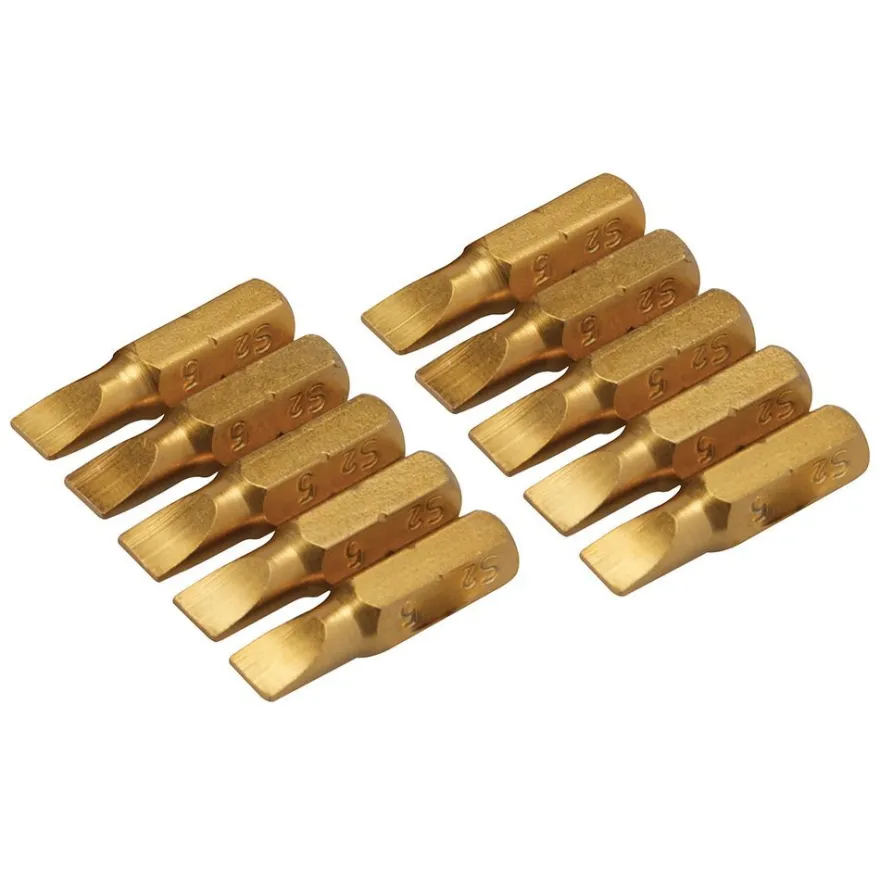 10 x Schraubendreher Gold Bits verschiedene Größen - Antrieb / Größe: