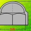 50 x Sechskant Schutzkappen Schwarz Schlüsselweite 19 - Schrauben - Kappen