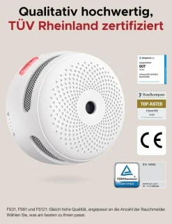 X-Sense Smart Rauchmelder XS01-M, WLAN-Rauchmelder, kompatibel mit FS31/FS61/FS1