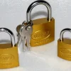 3x Sicherheit Vorhang Tür Garage Keller Haus Bügel Schloss Stahl 48 60 75mm