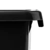 100x Sichtlagerbox Sortierbox Lagerbox Stapelbox schwarz NP4 Lagersystem