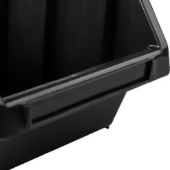 100x Sichtlagerbox Sortierbox Lagerbox Stapelbox schwarz NP4 Lagersystem