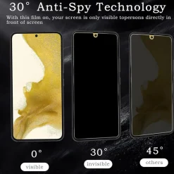 2x Sichtschutz Samsung Galaxy S22/S23 9H Panzer Schutzfolie HD Blickschutzfolie