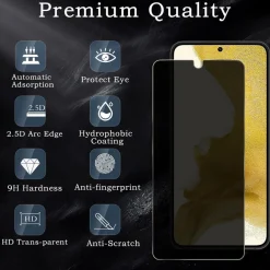 2x Sichtschutz Samsung Galaxy S22/S23 9H Panzer Schutzfolie HD Blickschutzfolie