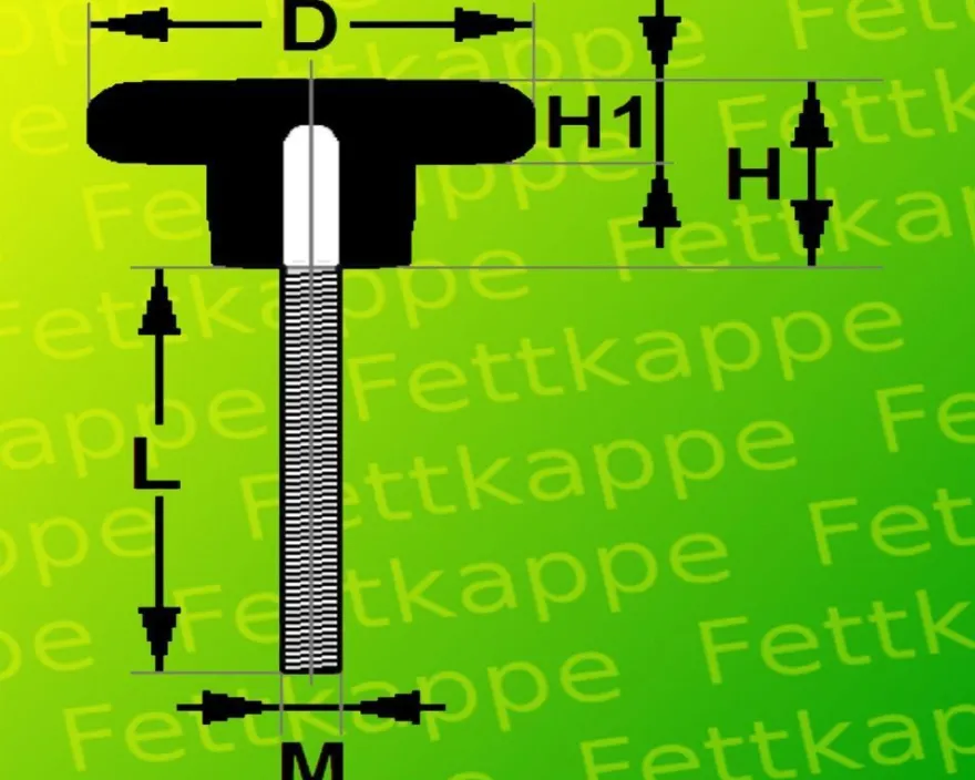 5 x Sterngriffschraube M8 x 100 mm - Griff Ø 50 mm - Sternschraube Klemmschraube