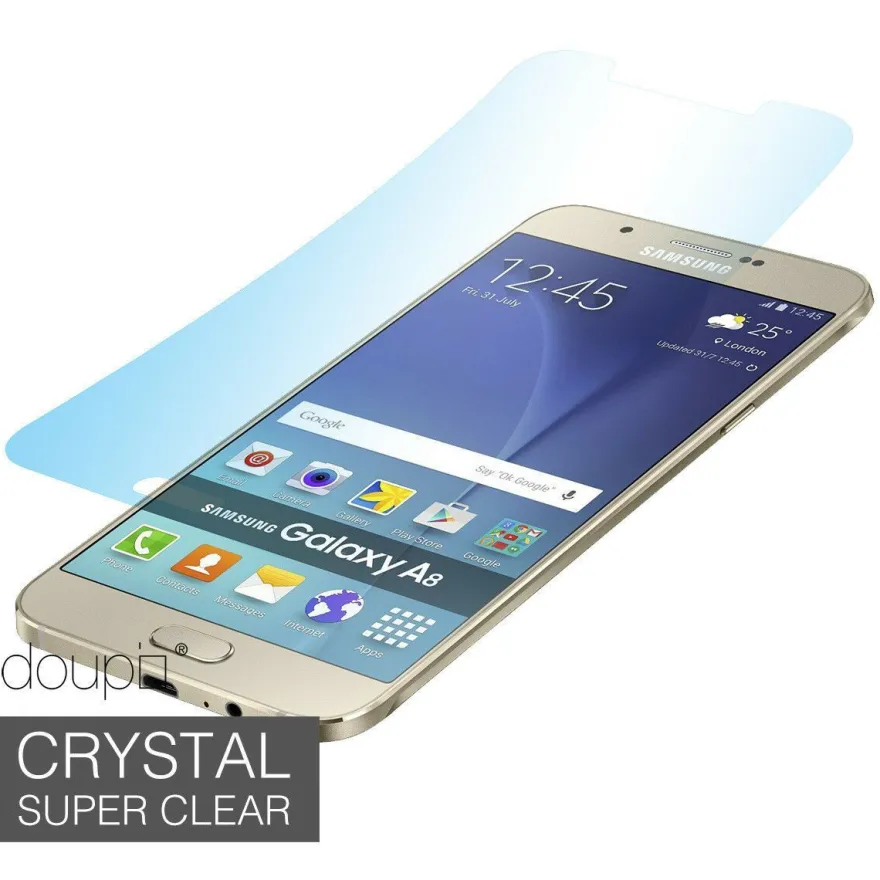 3x Super Clear Schutz Folie Samsung Galaxy A8 (2016) Display Screen Protector