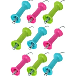 9x Torgriff Classic mit Zugfeder, je 3x pink / petrol / gr?n