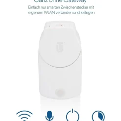 3x Unitec Smart Steckdose WLAN Outdoor IP44 Zwischenstecker Alexa Google Tuya