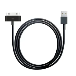 3x USB 30pin Daten Sync Lade Kabel iPhone 4 4S 2G 3G iPad 2 3 iPod Schwarz 1m