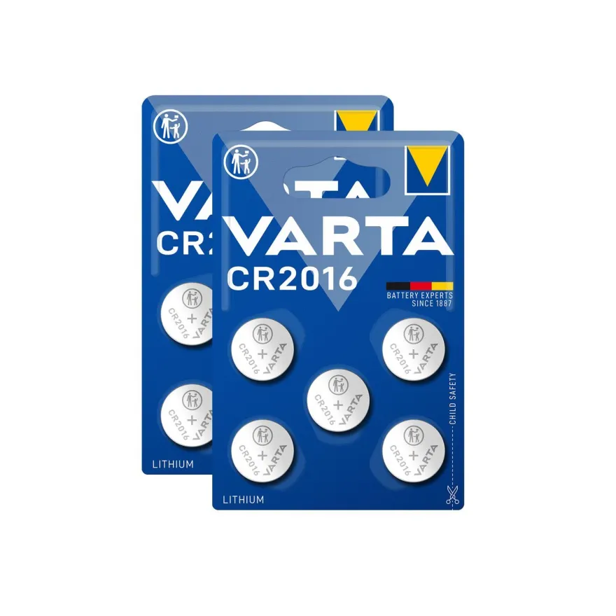 2x Varta CR2016 CR DL 2016 Knopfzelle Batterie 3V 5er Blister Lithium
