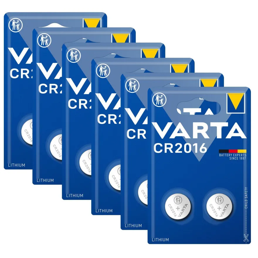 6x Varta Knopfzelle 3V CR2016 CR 2016 2er Blister Neu Batterie