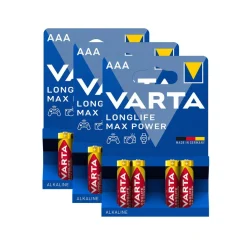 3x Varta Longlife Max Power Batterien AAA Micro HR03 1,5V Batterien