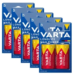 5x Varta Longlife Max Power Mono D 1,5V LR20 MN1300 Alkaline 4720 2er Blister