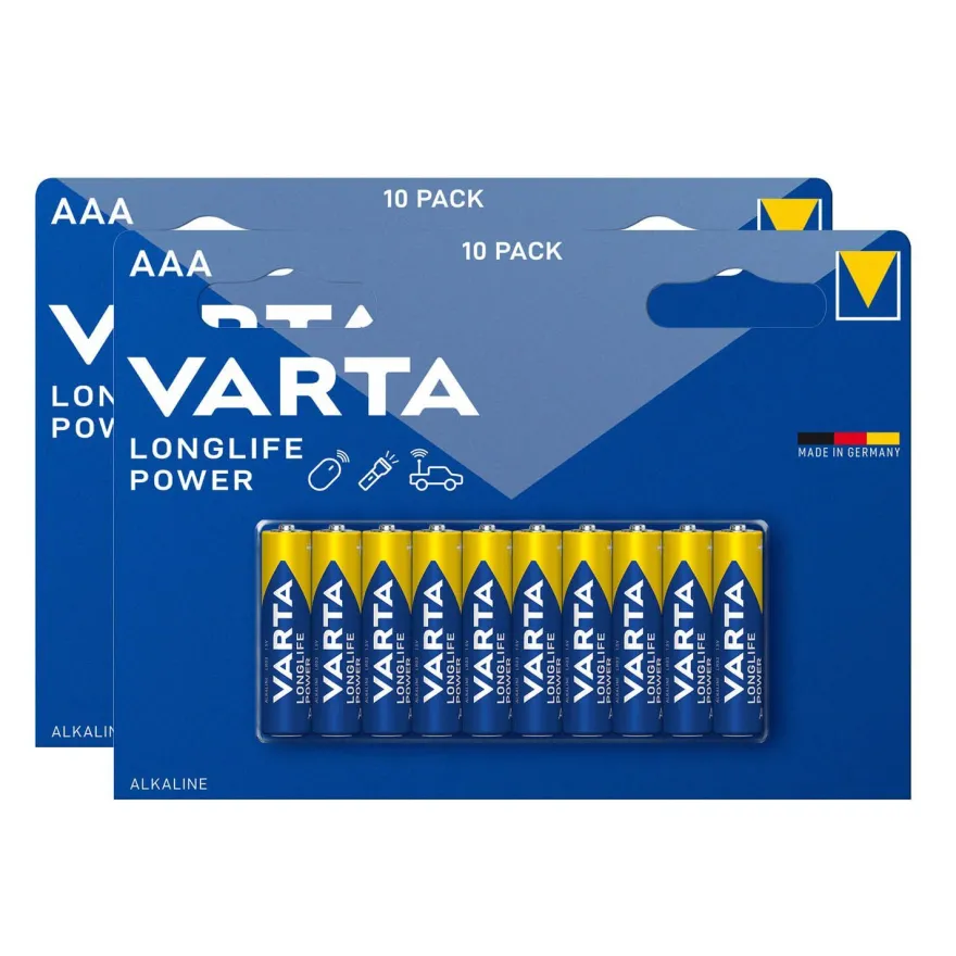 2x Varta Long Life Power 4903 AAA Micro LR03 1,5V Batterie Alkaline Longlife 10er
